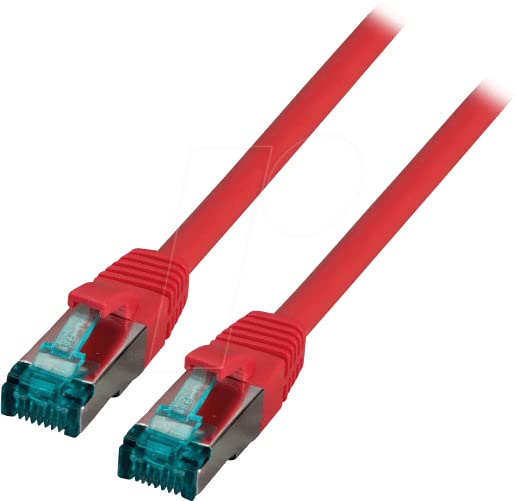 EBP RJ45 Patchkabel S/FTP, Cat.6A, LSZH, 15m, rot