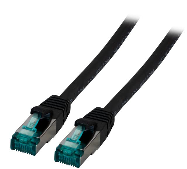 EBP RJ45 Patchkabel S/FTP, Cat.6A, LSZH, 1m, schwarz
