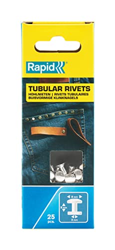 Rapid Rivets tubulaires 8 x 3 x 9mm, lot de 25 pièces