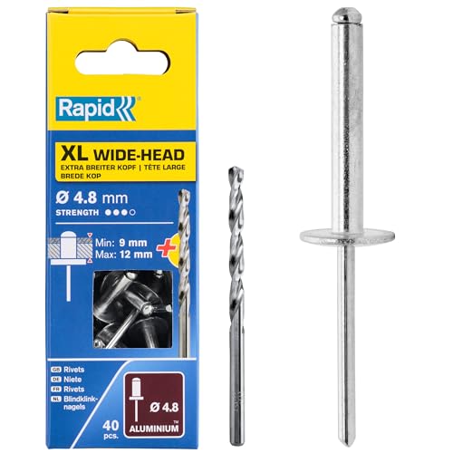 Rapid Rivets XL Ø4.8 x 12mm Aluminium et acier