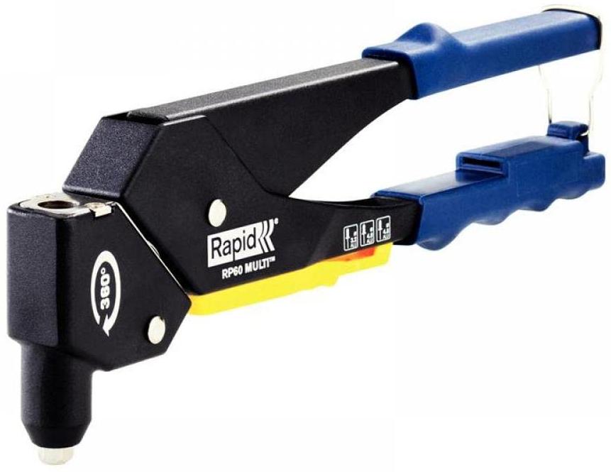 Rapid Pince à riveter RP60 multi + 150 rivets + 3 forets, Coffret