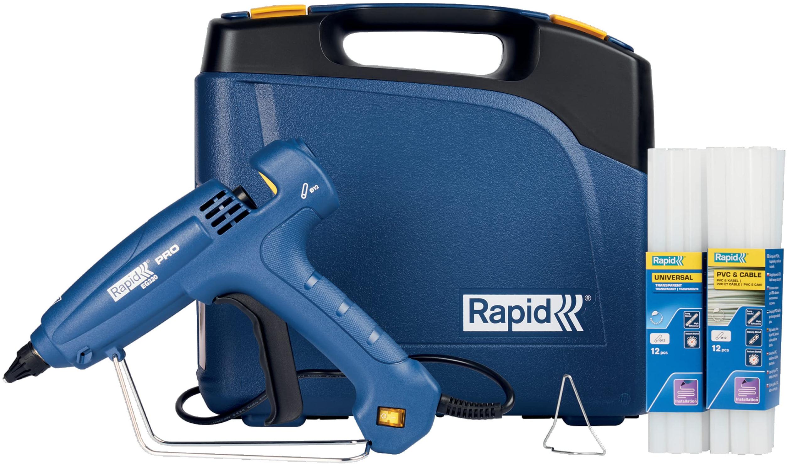 Rapid Pistolet à colle Ø12mm EG320 spécial usage intensif en coffret