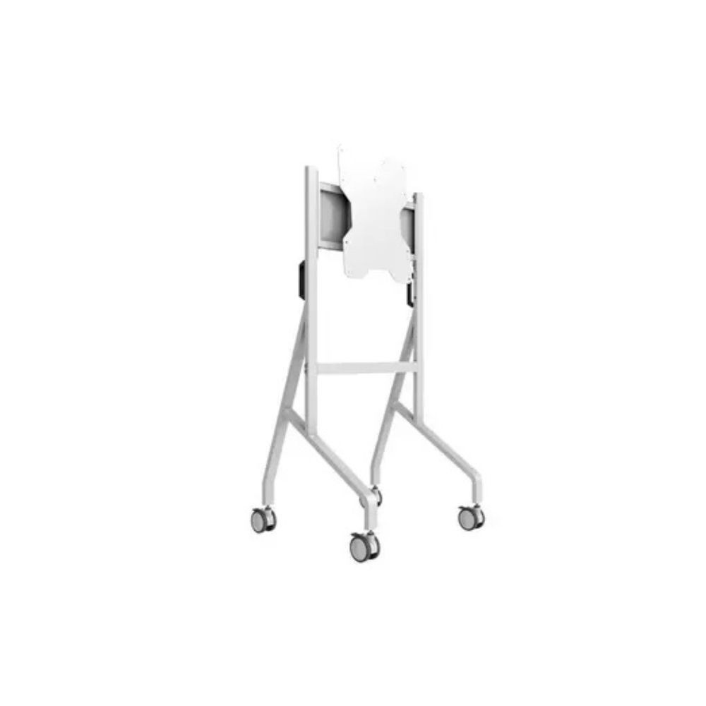 B-TECH PRO Chariot a ecran plat Momentum Flip avec rotation de clapet VESA 400 Coloris Blan
