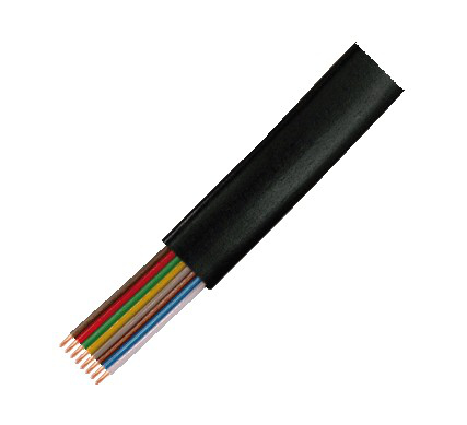 LOGILINK Modular Flat Cable 8-wire, colour black, 100m