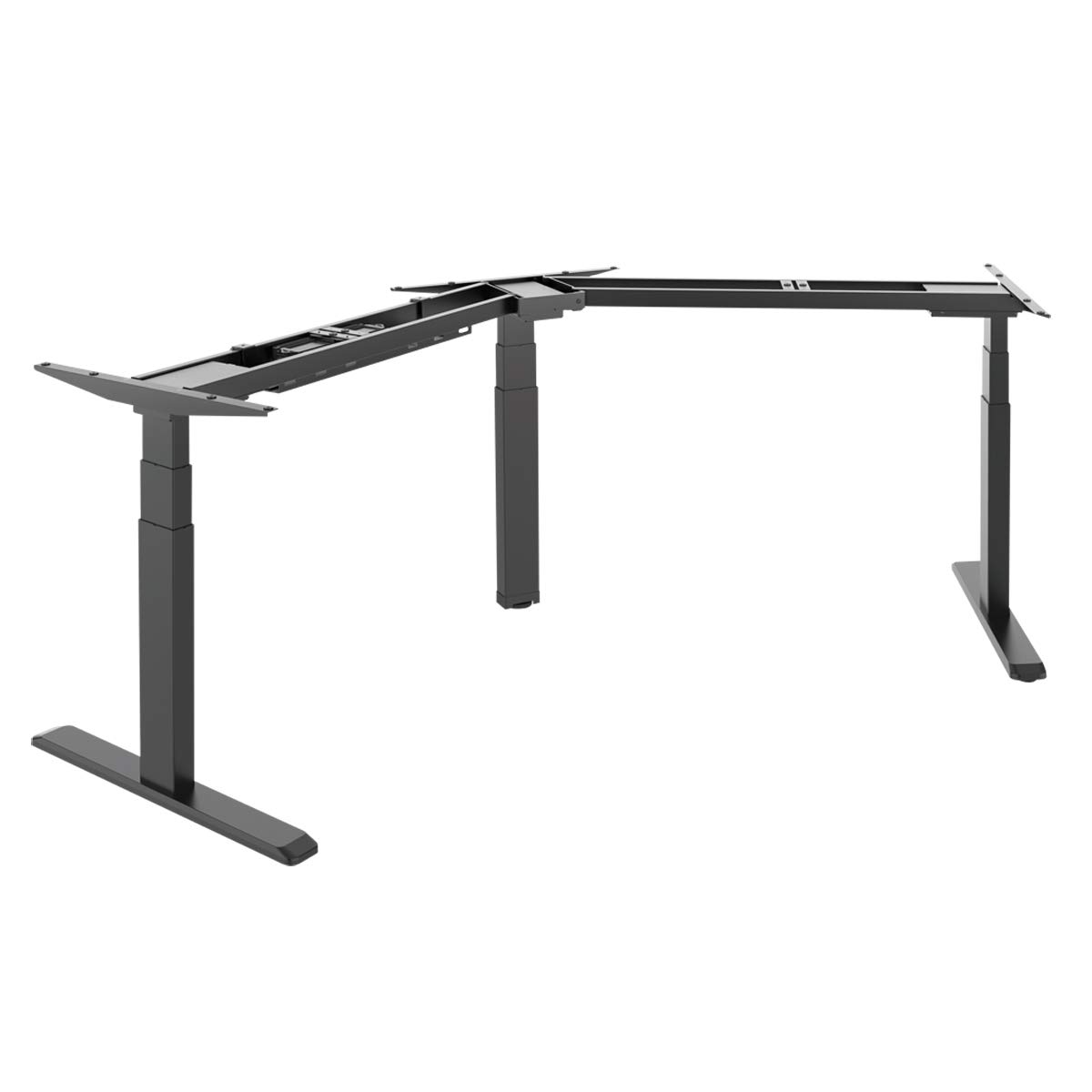 LOGILINK Schreibtischgestell,3 Motoren,120° Eckdesign black
