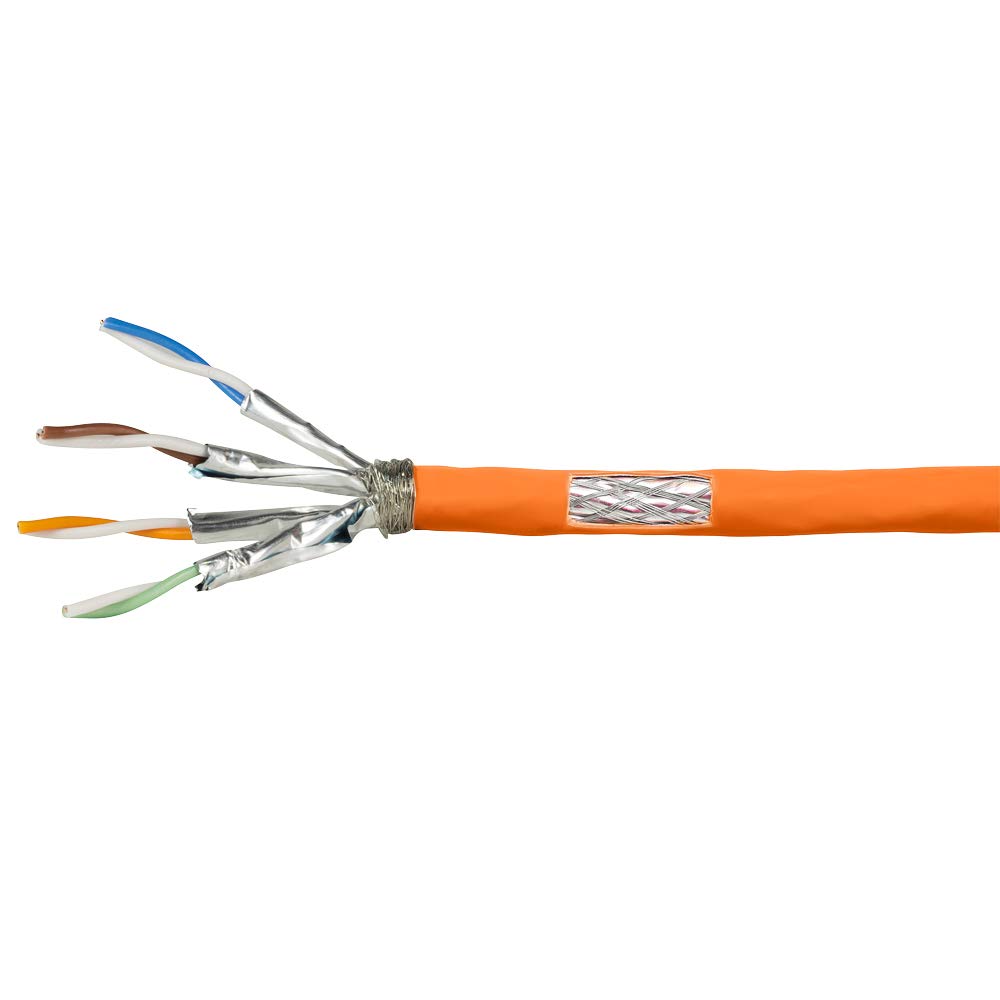 LOGILINK PrimeLine Patchkabel CAT7 S/FTP PiMF LSZH 100m Verlegekabel Orange