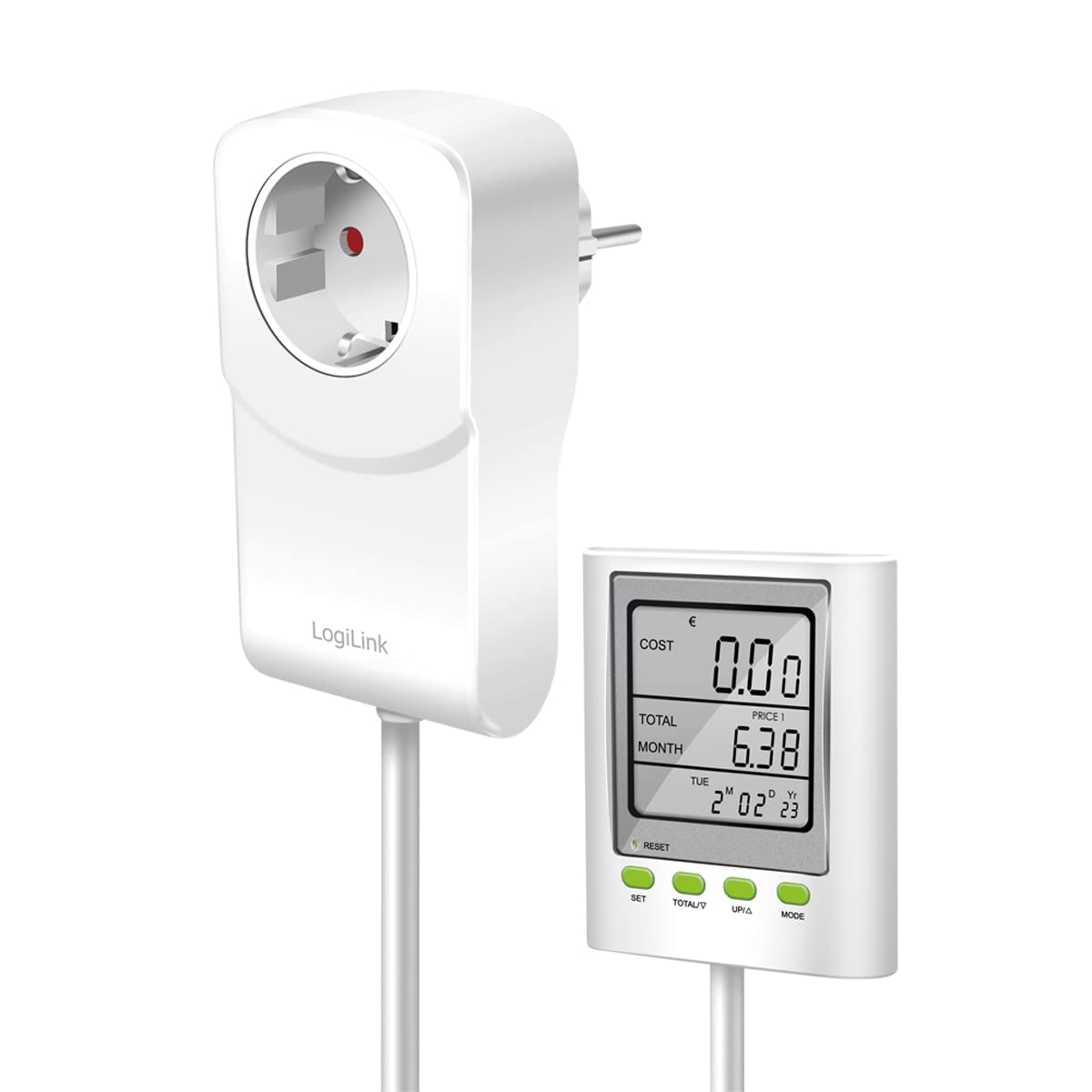 LOGILINK Energiekosten Messgerät mit CO2-Emissionsberechnung