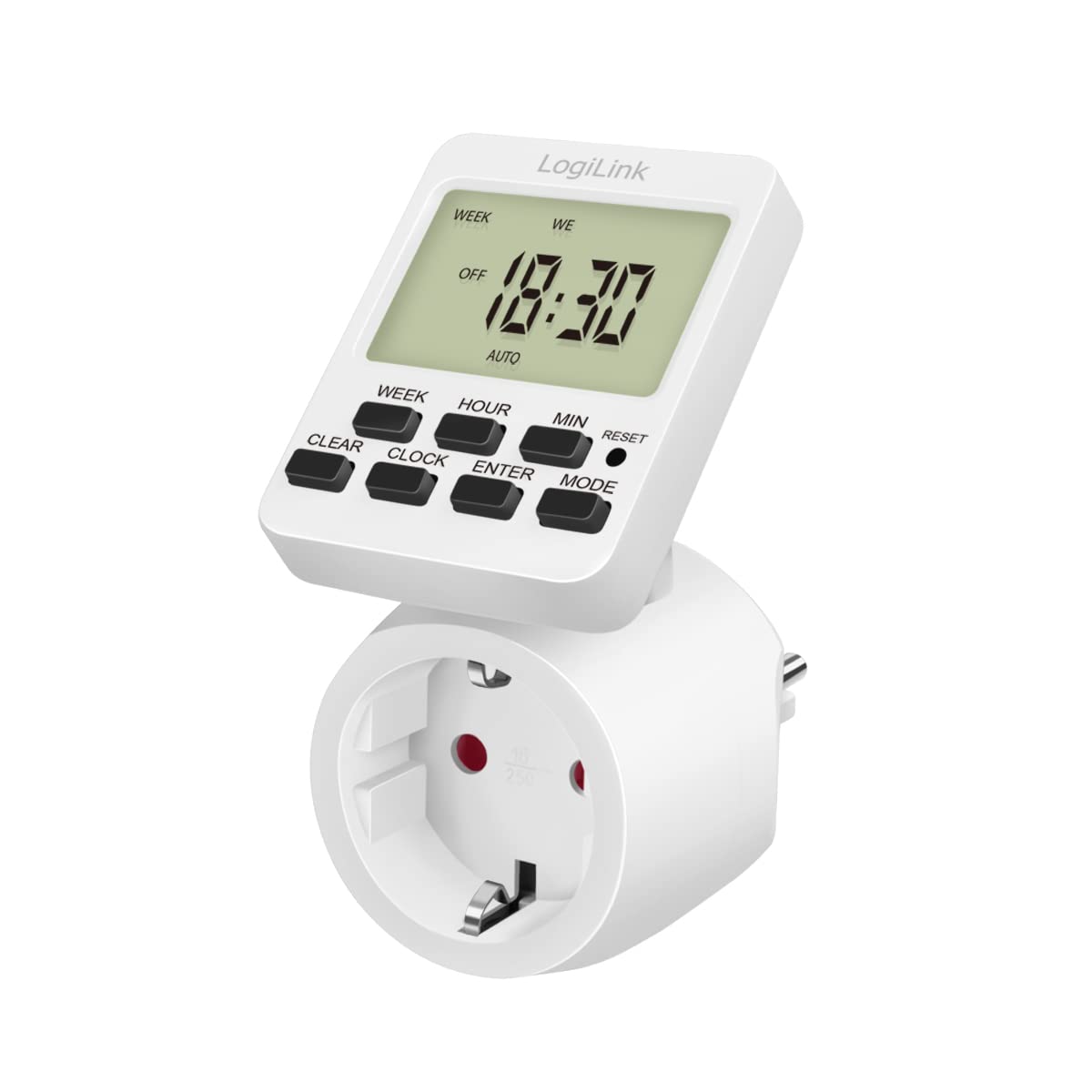 LOGILINK Zeitschaltuhr, digital drehbares Display