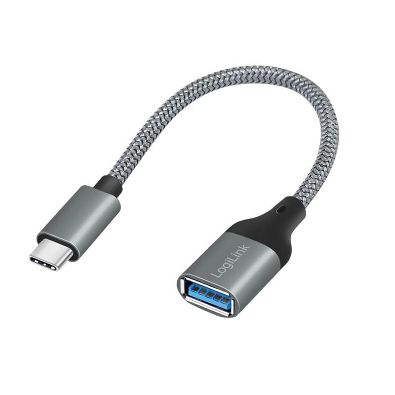 LOGILINK USB-C > USB 3.2 (ST-BU) 0,15m Adapter Grau
