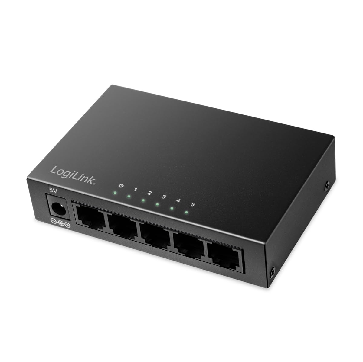 LOGILINK 5-Port Gigabit Desktop Netzwerk Switch, Metallgeh.