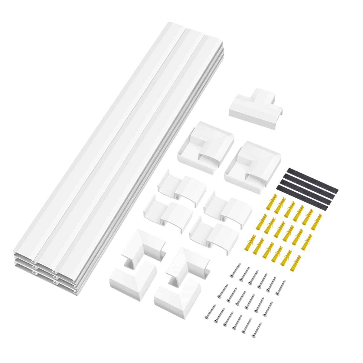 LOGILINK Kabelkanal-Set, Wandinstallation, 67 Teile, weiß