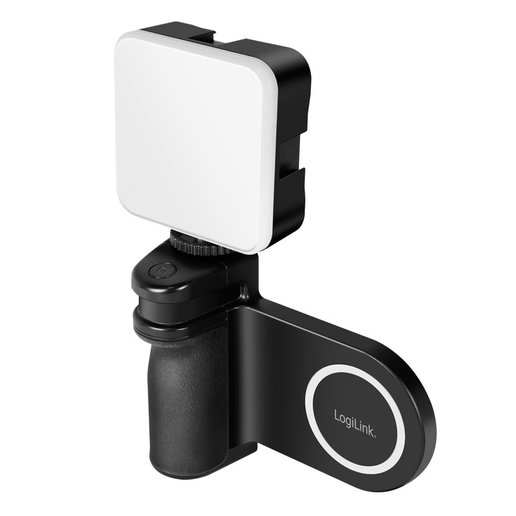 LOGILINK Magnetischer Smartphone-Griff mit LED-Licht, BT5.2