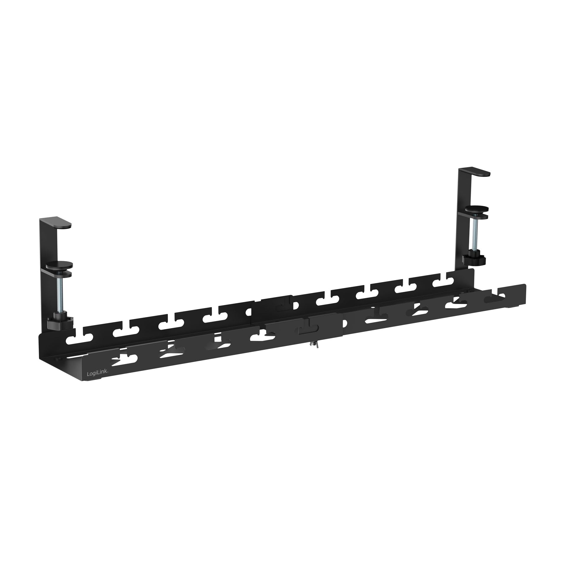 LOGILINK Kabelrinnen-Organizer, Untertischmontage, schwarz