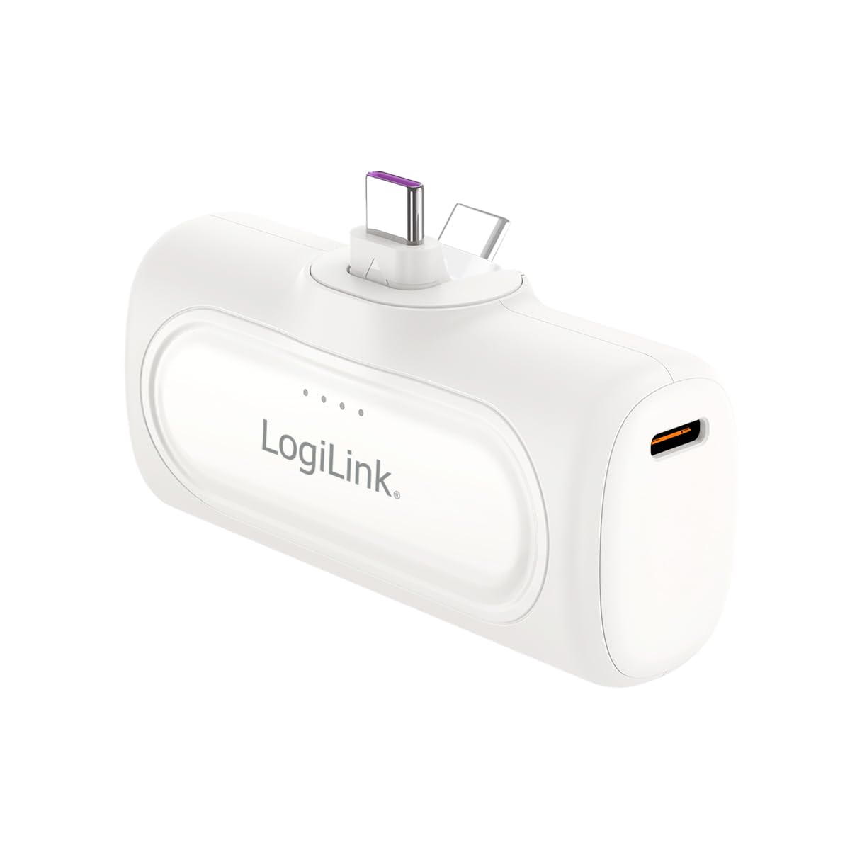LOGILINK kompakte Powerbank 5000 mAh, 2x USB-C, weiß