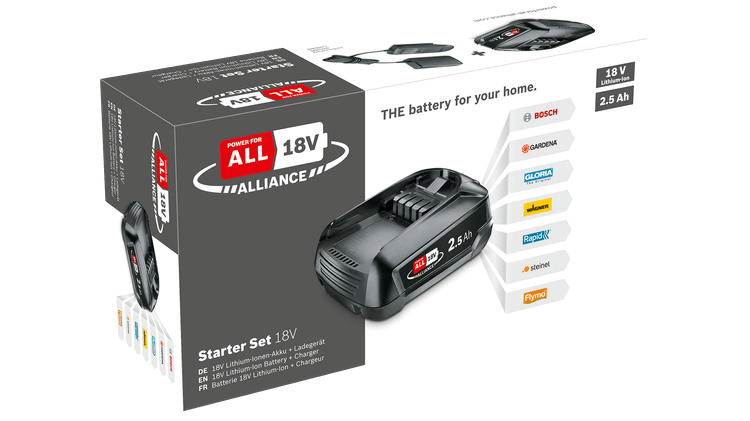 Bosch Batterie + chargeur Starter set Alliance 18V