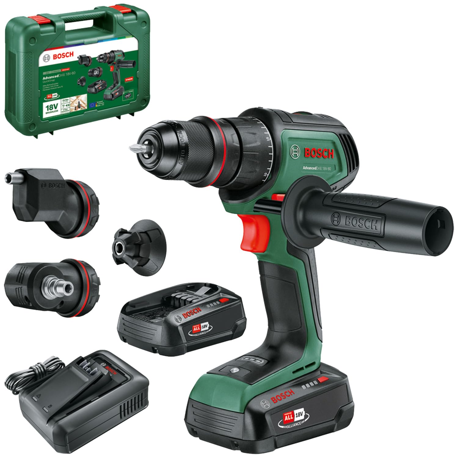 Bosch Akku-Bohrschrauber AdvancedDrill 18V-80 QuickSnap + Complet