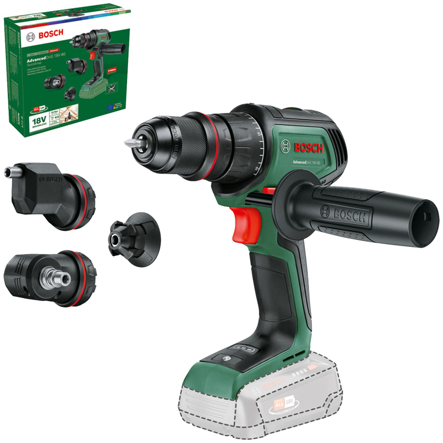 Bosch Perceuse sans fil  QUICKSNAP 18V 80 sans batterie