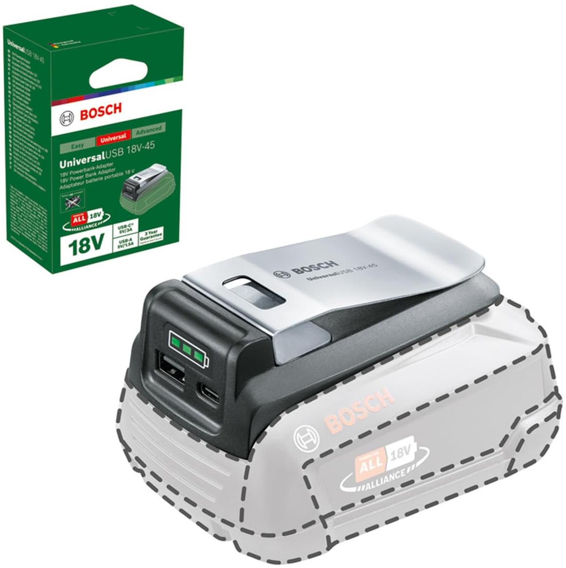 Bosch Batterie universal  USB 18V-15
