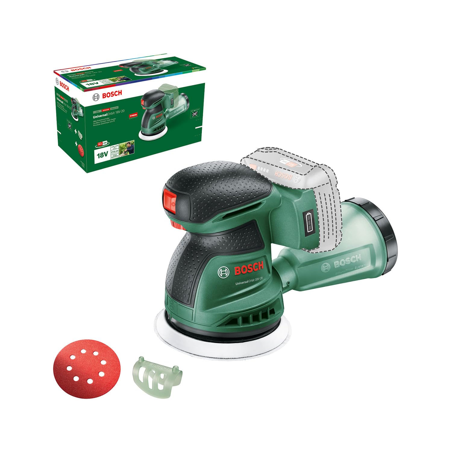 Bosch Akku-Exzenterschleifer UniversalOrbit 18V-20 solo
