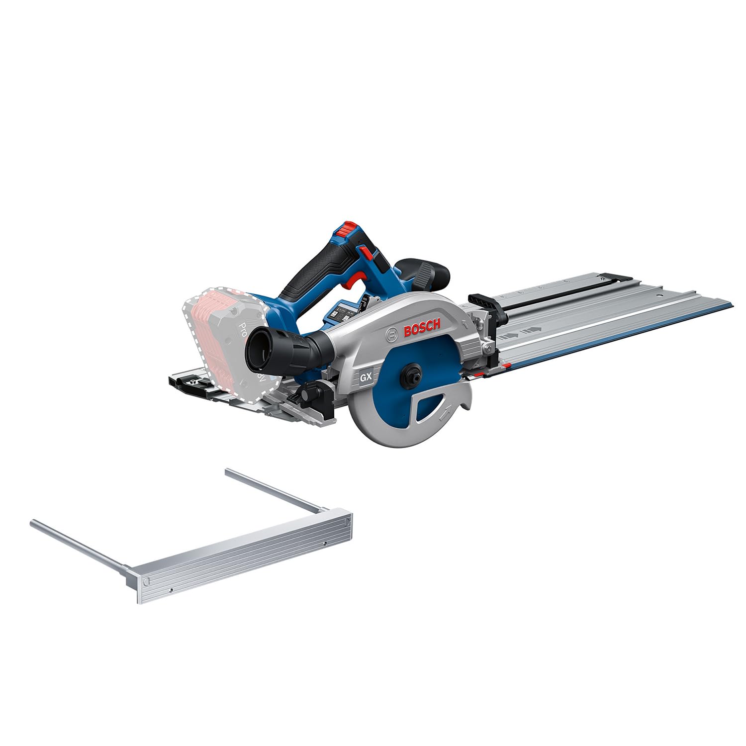 Bosch Akku-Handkreissäge GKS 18V-57-2 GX Professional solo + FSN 440 X