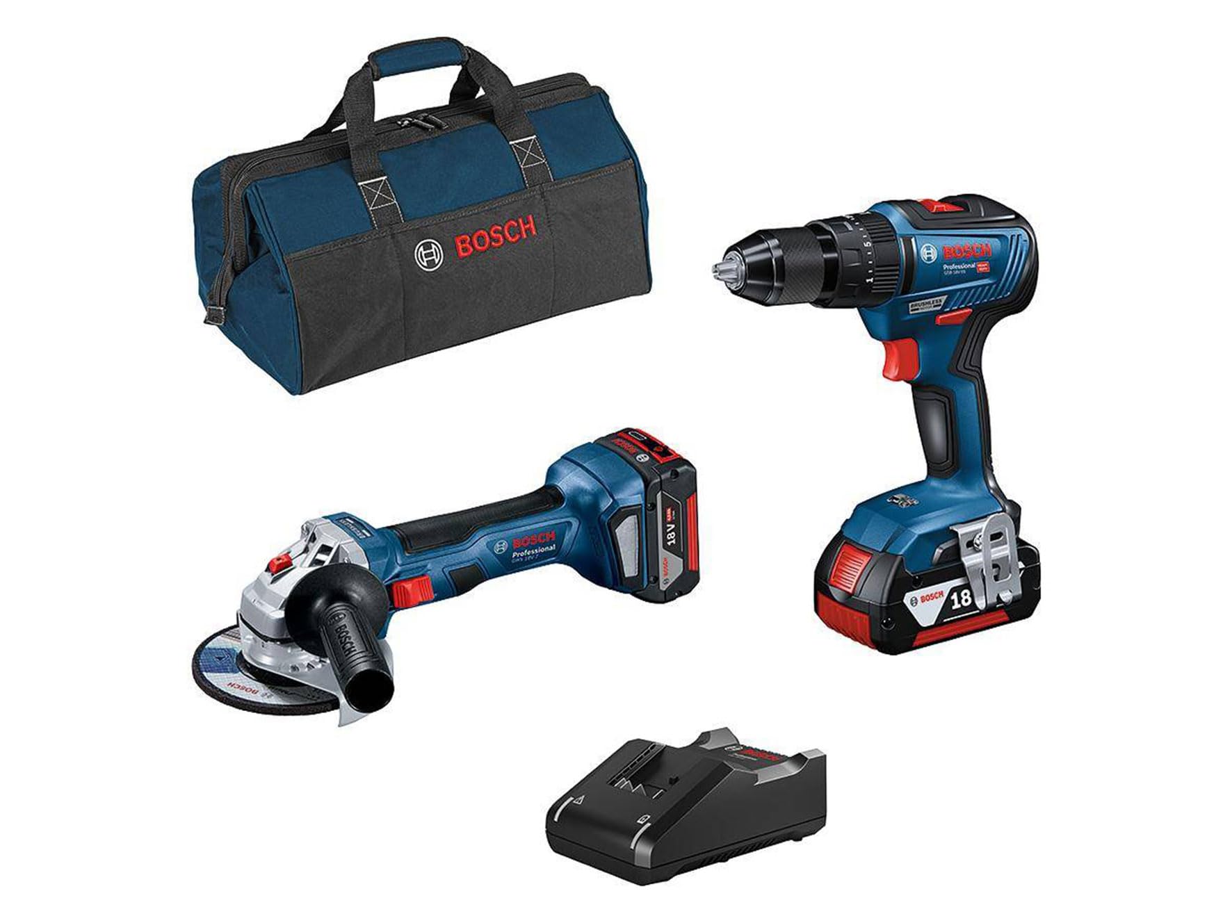 Bosch Akku-Combo Kit GSB 18V-45 + GWS 18V-10 + GBH 18V-22