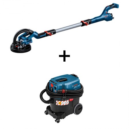 Bosch Ponceuse à bras Ø215 mm GTR 55-225 + Aspirateur GAS 35 L AFC