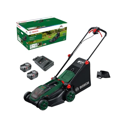 Bosch Tondeuse à gazon électrique sans fil avec batterie tractée  Rotak 18V2-38 75mm