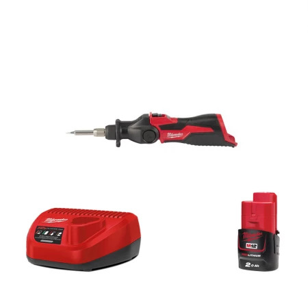 Milwaukee Fer à souder M12 SI-0 + 1 Batterie 12V 2 Ah + 1 Chargeur C12C