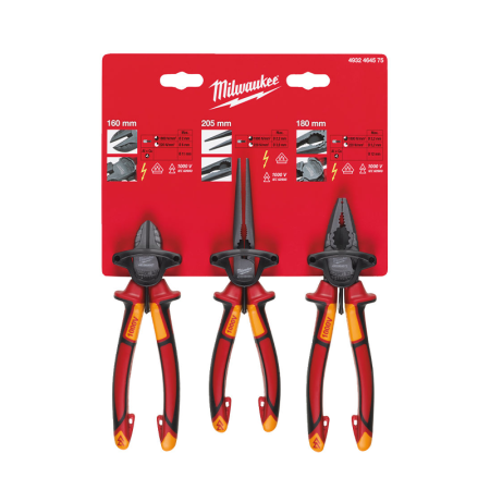 Milwaukee Set de 3 pinces isolées