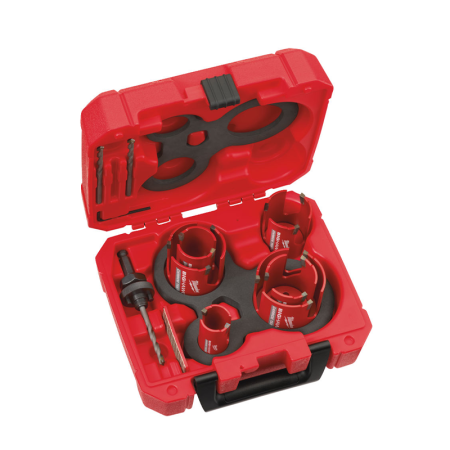 Milwaukee Coffret de 5 scies trépans multi-matériaux BIG HAWG Ø35-76 mm