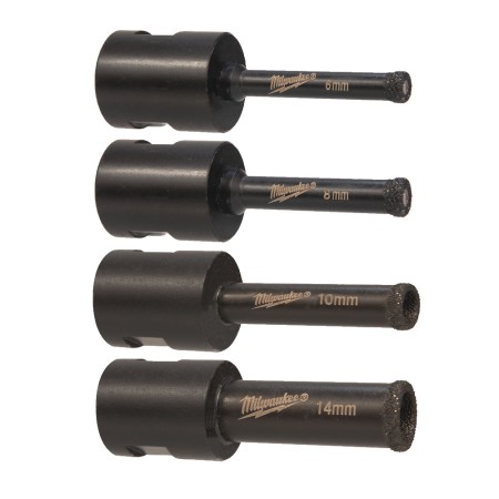 Milwaukee Coffret de 4 forets diamantés M14 Ø6-14 mm