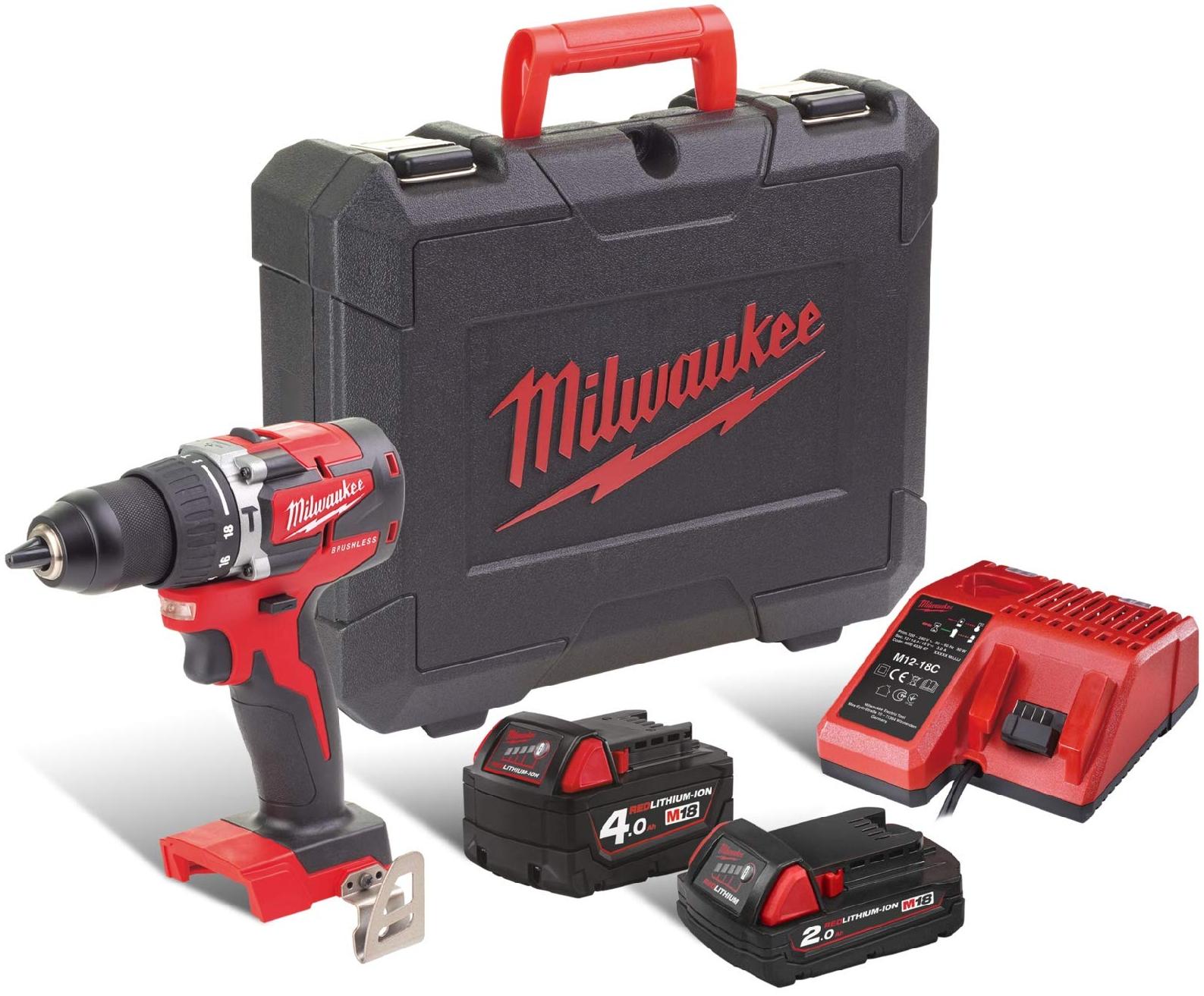 Milwaukee perceuse milwaukee visseuse 18.0 V avec batterie 4.0 Ah 1 avec coffret