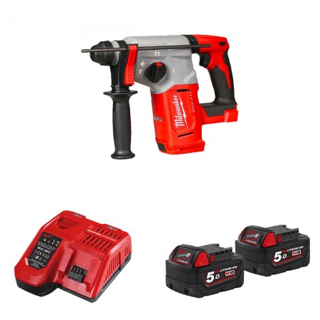 Milwaukee Perforateur M18 BLH-0 + 2 batteries 18V 5 Ah + 1 chargeur M12-18FC