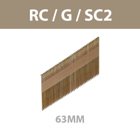 Milwaukee Boite de 2200 clous 34° 63MM Galva