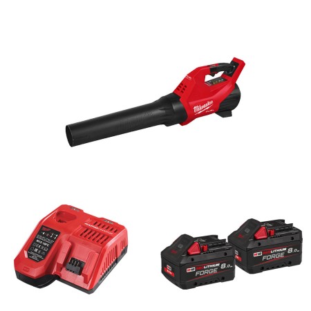 Milwaukee Souffleur 18V M18 FBLG3-0+ 2 batteries Forge 18V 8 Ah + 1 chargeur M12-18 FC