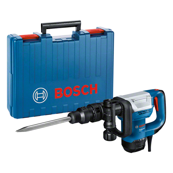 Bosch Professional Marteau perforateur GSH 5 avec burin pointu et mallette à outils 7,5 J 1100 W