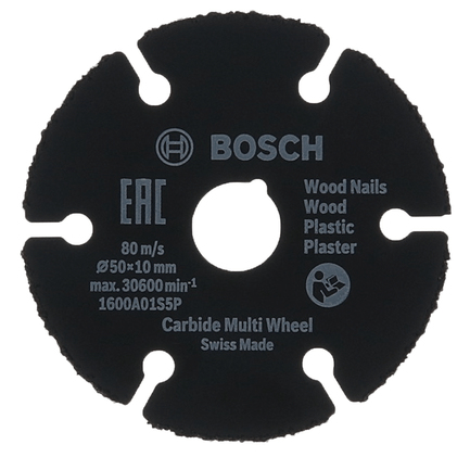 Bosch Professional Disque à tronçonner Carbide Multi Wheel 50x10 mm