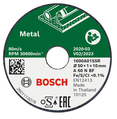 Bosch Professional Disque à tronçonner droit Expert for Inox 50 mm, 3 pièces