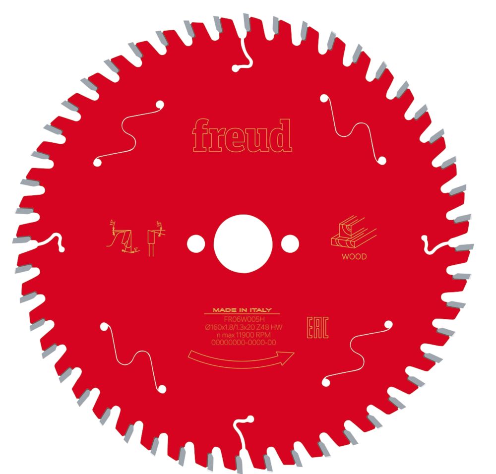 Freud Lame de scie circulaire pour bois 160 x 20mm 48 dents