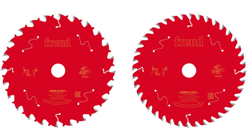 Freud Lot de 2 lames de scie circulaire 165 x 20mm 24/40 dents