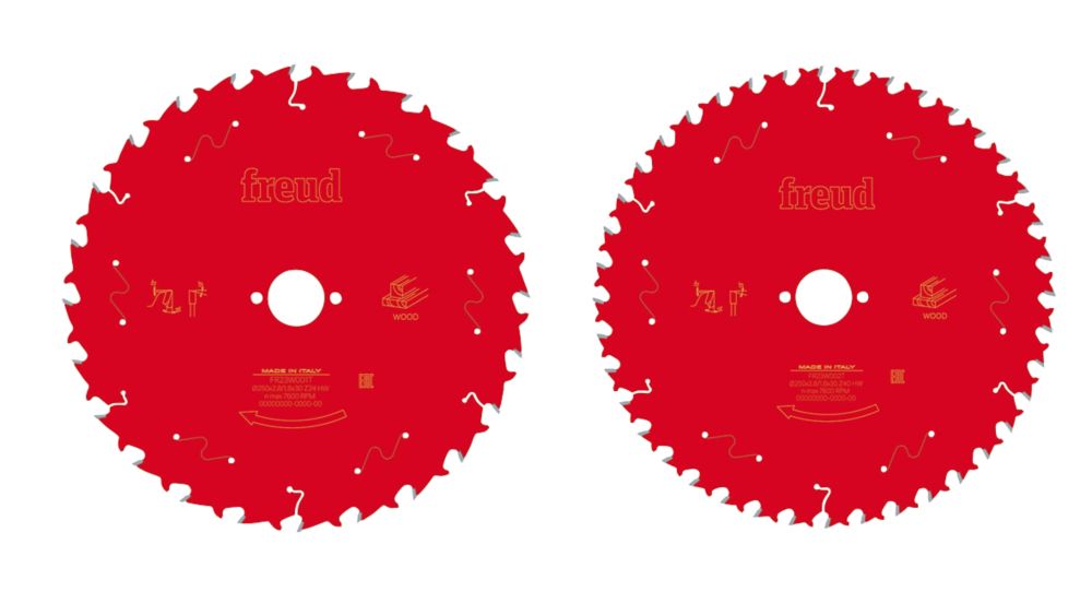 Freud Lot de 2 lames de scie circulaire 250 x 30mm 24/40 dents