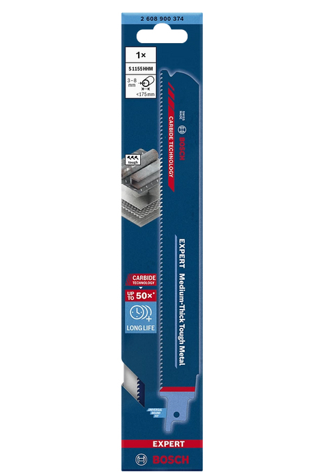 Bosch Expert Lame scie sabre Expert Carbure Inox 200mm S1022EHM