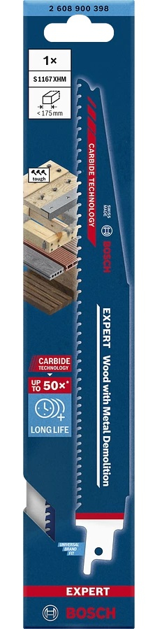 Bosch Expert Säbelsägeblatt ‘Wood with Metal Demolition’ S 1167 XHM