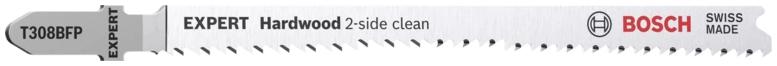 Bosch Professional Lame de scie sauteuse Hardwood 2-SIDE Clean T 308 BFP L117mm pack de 5