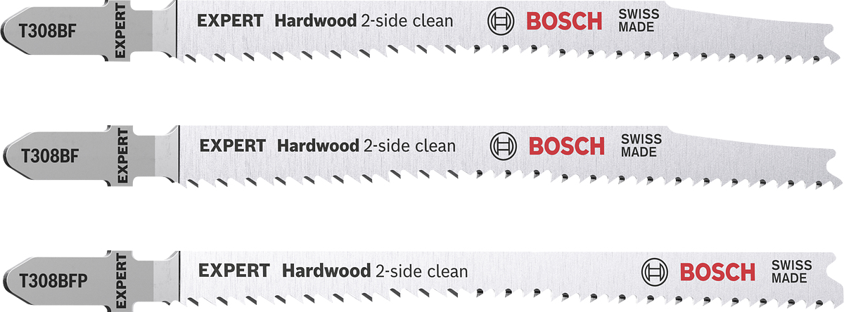Bosch Expert Kit 3 lames de scie sauteuse Hardwood 2-Side Clean