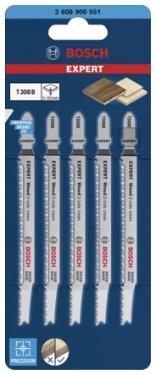 Bosch Expert Lame de scie sauteuse Expert Wood 2-Side Clean T308 B pack de 5