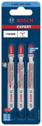Bosch Expert Lames de scie sauteuse L92mm Expert Carbon Fiber Clean T 108 BHM pack de 3