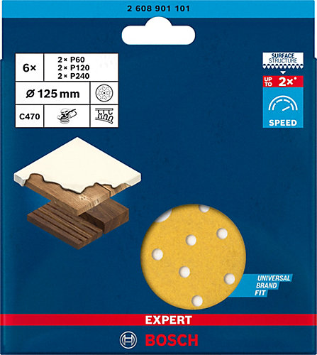 Bosch Expert C470 Schleifblatt-Set