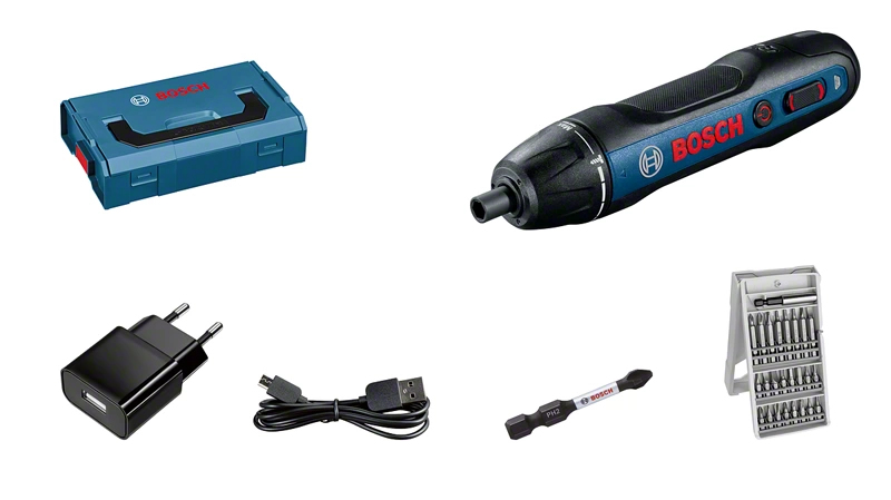Bosch Professional Visseuse sans-fil GO 2.0 (avec set de 25 embouts de vissage, câble de charge, L-BOXX Mini)