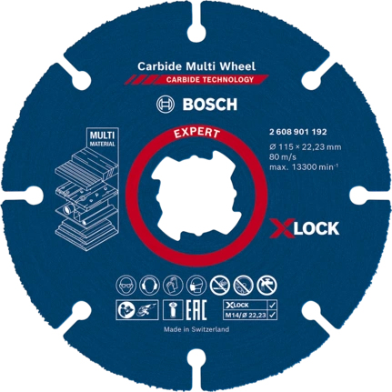 Bosch Professional 1x Disque à tronçonner Expert Carbide Multi Wheel X-LOCK